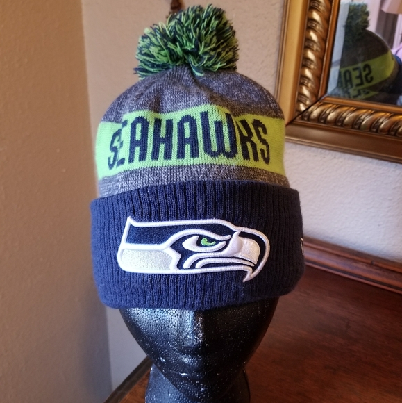 NFL Other - Sea Hawks hat with Pom pom
